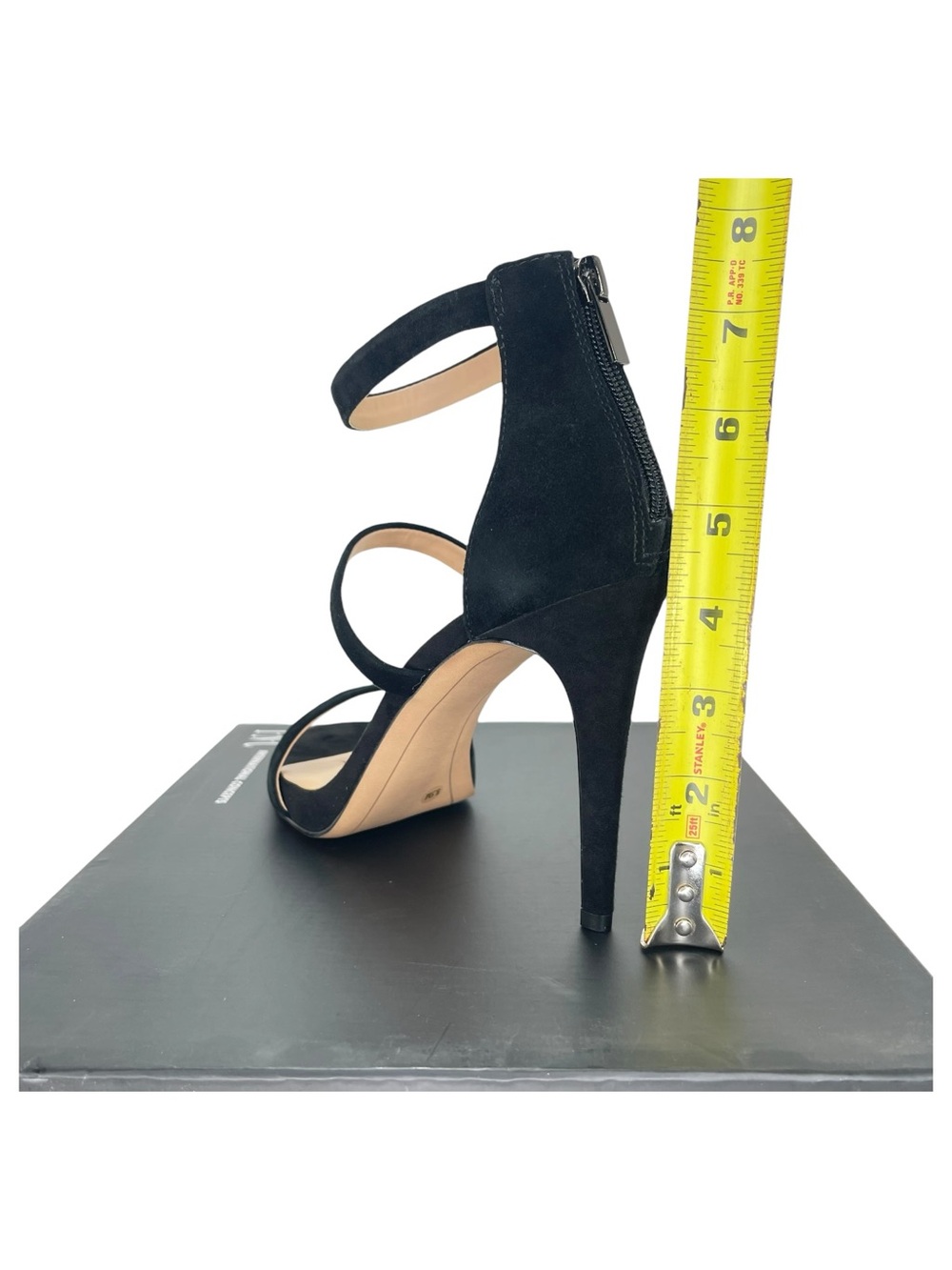INC Sadiee Black Suede Leather Womens Heels Size 8.5M - Picture 10 of 12